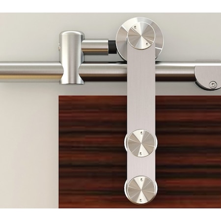 Orca Hardware 8' Round Track Kit, Standard Drop Hangers, Includes Track 25mm Dia x 2mm Thick, SS Finish RDST-SS-8